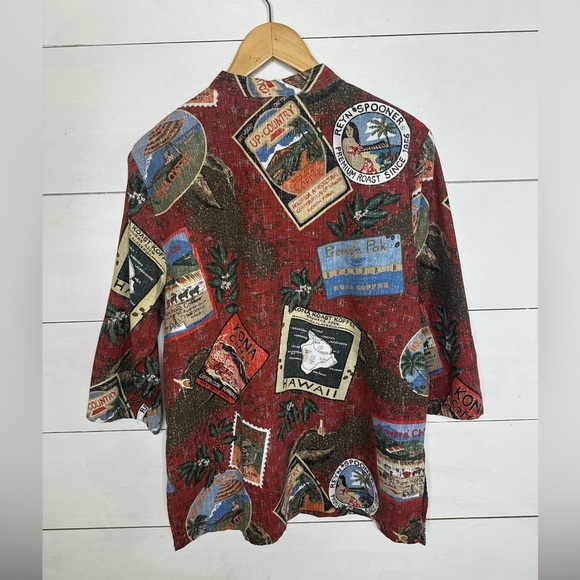 Vintage Reyn Spooner Kona Coffee Hawaii Reverse Print Hawaiian Shirt Mens XL - Picture 7 of 7